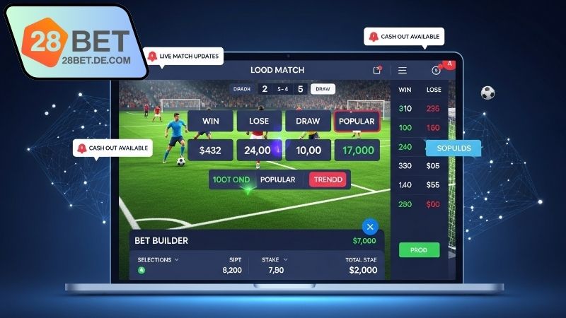 Thể thao trực tuyến 28BET hấp dẫn 3 Ưu điểm thể thao trực tuyến 28BET
